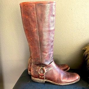 Womens Frye Phillip Harness Boots with Zip